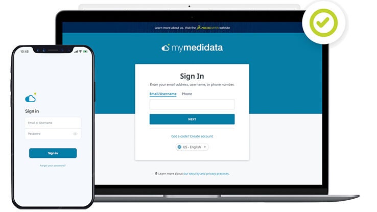 mymedidata login screen