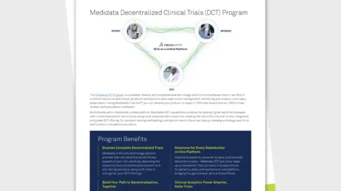 The Medidata Decentralized Clinical Trials Program