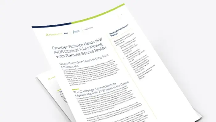 Frontier Science Keeps HIV/AIDS Clinical Trials Moving with Remote Source Review
