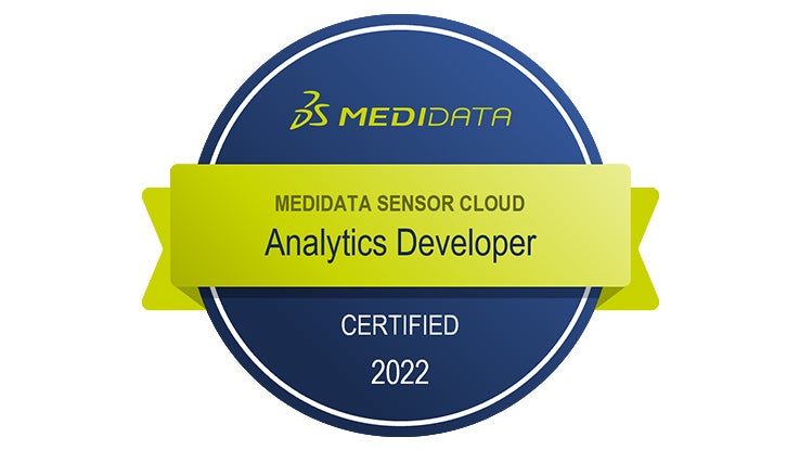Medidata Sensor Cloud Certified Analytics Developer