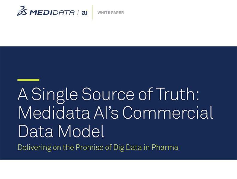 A Single Source of Truth: Medidata AI’s Commercial Data Model –  Delivering on the Promise of Big Data in Pharma