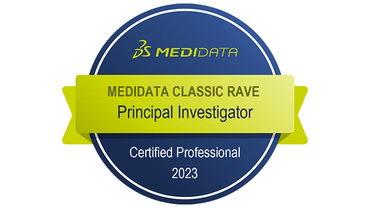 Medidata Classic Rave Certified Principal Investigator